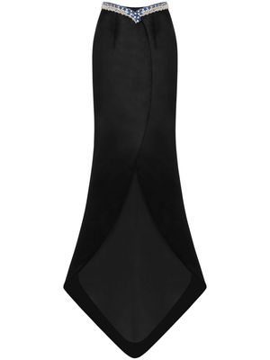 Moschino crystal-embellished long skirt - Black