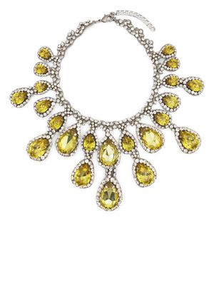 Moschino crystal-embellished necklace - Silver