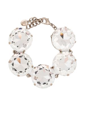 Moschino crystal-embellishment bracelet - Silver