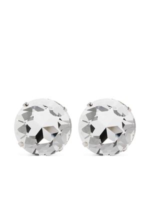 Moschino crystal-embellishment clip-on earrings - Silver