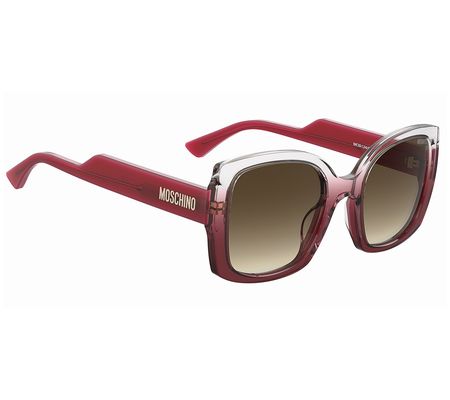 Moschino Crystal Red Squared Butterfly Sunglasses