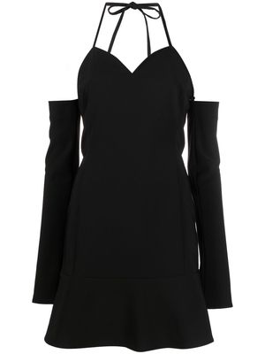 Moschino detachable-sleeves halterneck dress - Black