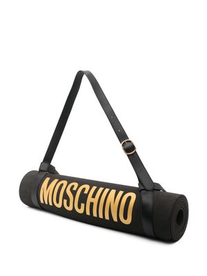 Moschino detachable-strap yoga mat - Black