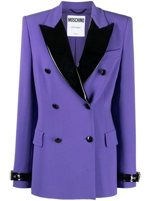 Moschino double-breasted blazer - Blue