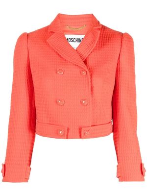 Moschino double-breasted cropped blazer - Red