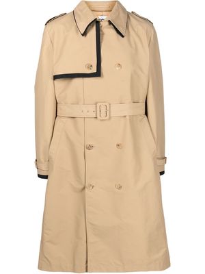 Moschino double-breasted trench coat - Brown