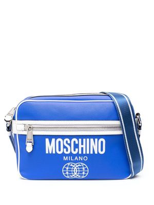 Moschino Double Smiley world-logo bag - Blue