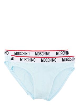 Moschino elastic-logo boxers - Blue