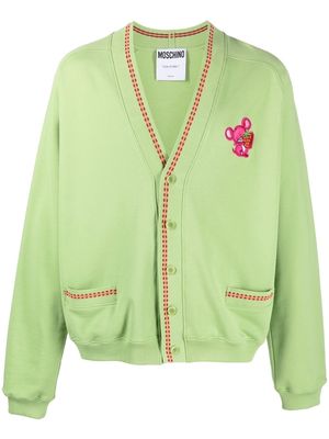 Moschino embroidered button-down cardigan - Green