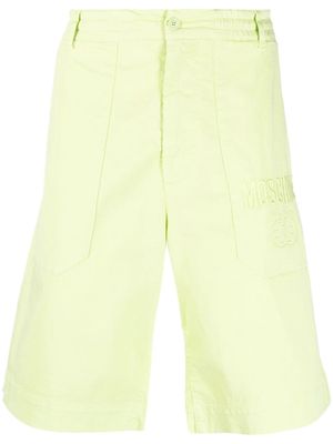 Moschino embroidered-logo detail shorts - Green