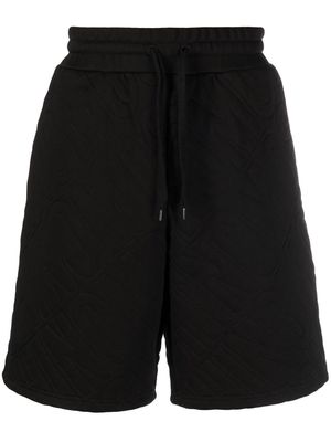 Moschino embroidered-logo drawstring shorts - Black