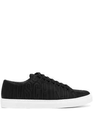 Moschino embroidered-logo low-top sneakers - Black