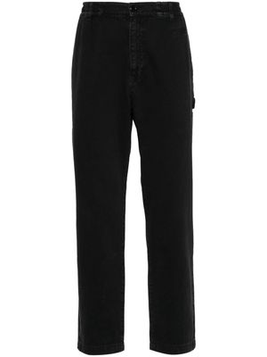 Moschino embroidered-logo tapered jeans - Black