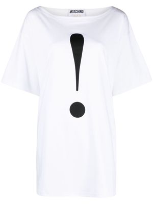 Moschino exclamation mark-print cotton T-shirt - White