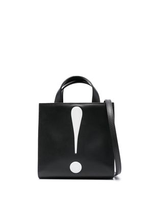 Moschino exclamation point tote bag - Black