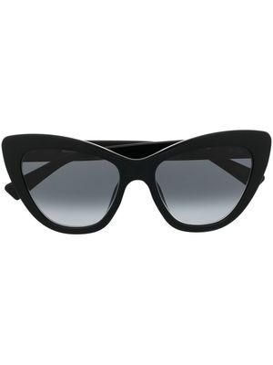 Moschino Eyewear logo-plaque cat-eye sunglasses - Black