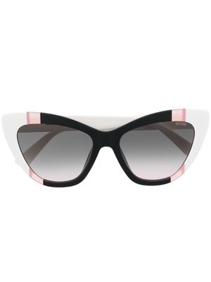 Moschino Eyewear panelled cat-eye sunglasses - White