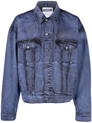 Moschino faded-effect denim jacket - Blue