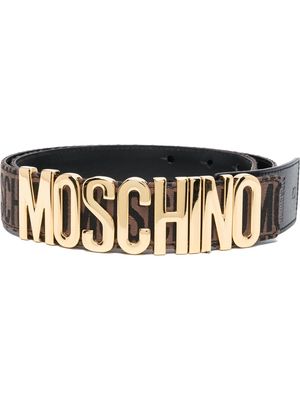 Moschino Fantasia leather belt - Brown