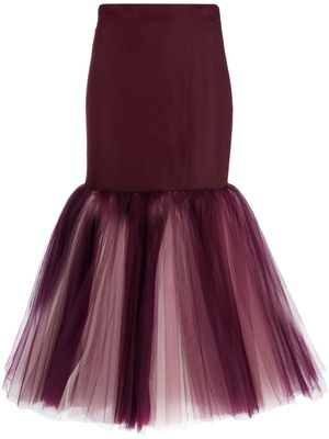 Moschino fishtail pencil midi skirt - Purple