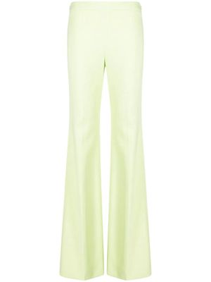 Moschino flared high-waist trousers - Green