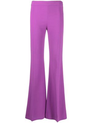 Moschino flared high-waist trousers - Purple