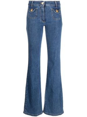 Moschino flared mid-rise jeans - Blue
