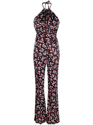 Moschino floral-print halter-neck jumpsuit - Black