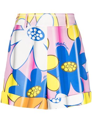 Moschino floral-print tailored shorts - Pink