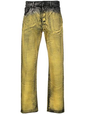 Moschino gradient-effect denim jeans - Yellow