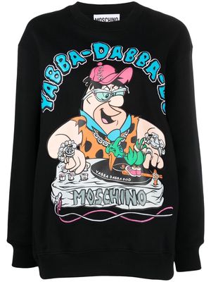 Moschino graphic-print crew neck sweatshirt - Black