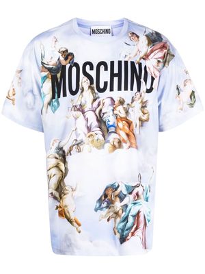 Moschino graphic-print crew-neck T-shirt - Blue