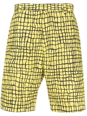 Moschino graphic print knee-length shorts - Yellow