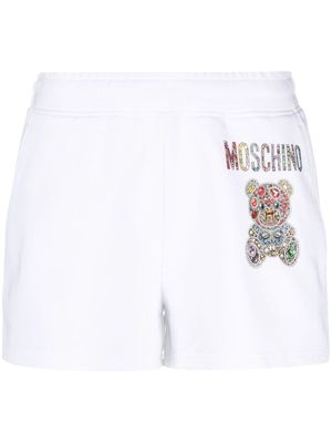 Moschino graphic-print track shorts - White