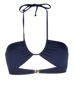 Moschino halterneck bikini top - Blue