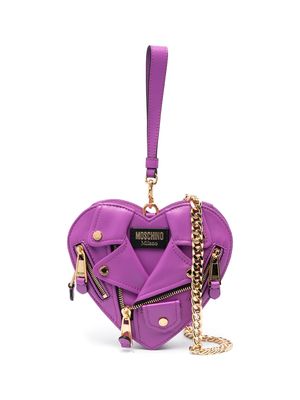 Moschino heart biker bag - Purple