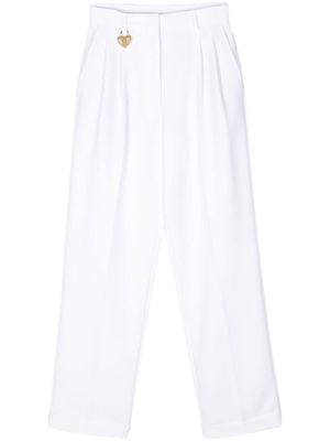 Moschino Heart Lock tailored trousers - White