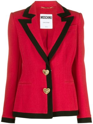 Moschino heart-motif blazer - Red