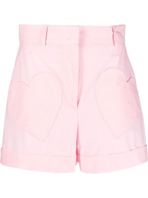 Moschino heart-patch tailored shorts - Pink