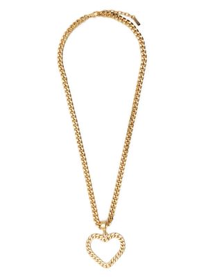 Moschino heart-pendant curb-chain necklace - Gold