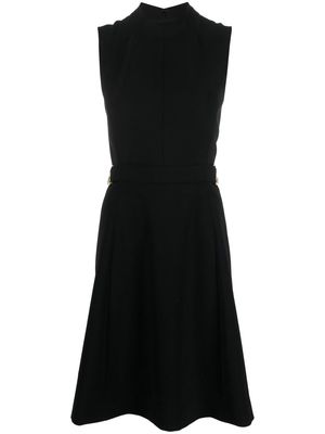 Moschino high neck belted dress - Black