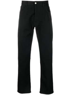 Moschino high-rise straight-leg trousers - Black