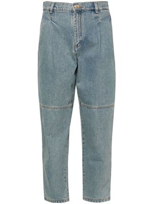 Moschino high-rise tapered-leg jeans - Blue