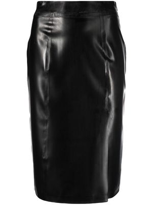 Moschino high-shine latex pencil skirt - Black