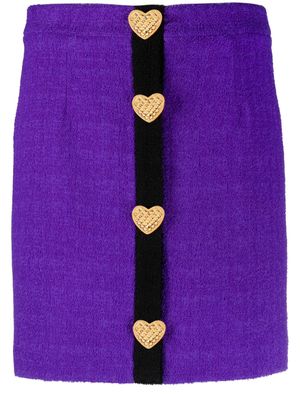 Moschino high-waist knitted skirt - Purple