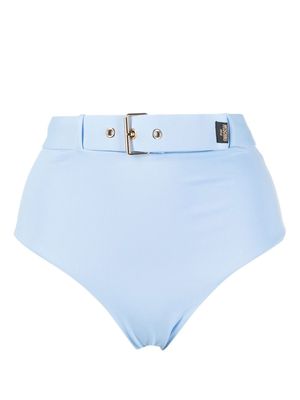 Moschino high-waisted belted bikini bottoms - Blue