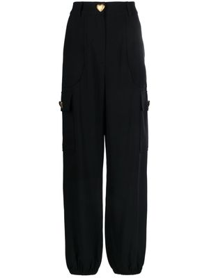 Moschino high-waisted cargo trousers - Black