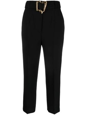 Moschino high-waisted cropped trousers - Black