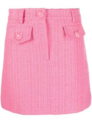 Moschino high-waisted tweed skirt - Pink