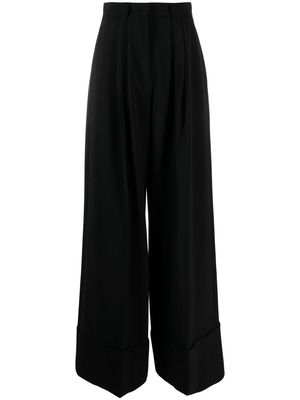 Moschino high-waisted wide-leg trousers - Black